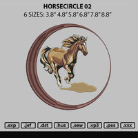 Horsecircle 02 Embroidery File 6 sizes