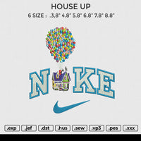 HOUSE UP Embroidery File 6 size