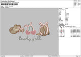 Cowboypink 01 Embroidery File 6 sizes