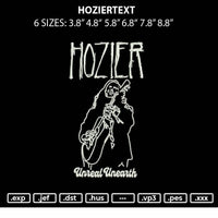 Hoziertext Embroidery File 6 sizes
