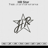 HR Star Embroidery File 6 size