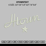 Htowntext Embroidery File 6 sizes