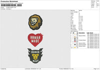 HUMAN MADE Embroidery File 6 size