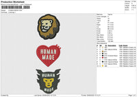 HUMAN MADE Embroidery File 6 size
