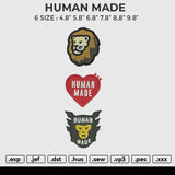 HUMAN MADE Embroidery File 6 size
