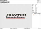 HUNTER LOGO Embroidery File 6 size