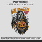 Halloween 0708 Embroidery File 6 sizes