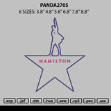 Hamiltntext 01 Embroidery File 6 sizes