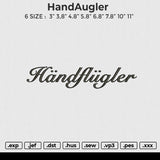 HandAugler Embroidery File 6 size