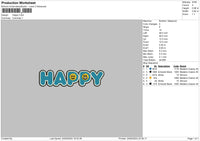 Happytext Embroidery File 6 sizes