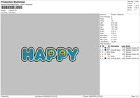 Happytext Embroidery File 6 sizes