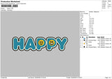 Happytext Embroidery File 6 sizes