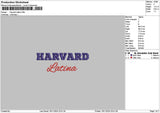 Harvardtext Embroidery File 6 sizes