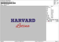 Harvardtext Embroidery File 6 sizes