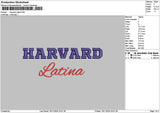 Harvardtext Embroidery File 6 sizes