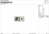 Hastag Domino Embroidery Machine File