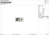 Hastag Domino Embroidery Machine File