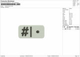 Hastag Domino Embroidery Machine File