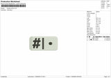 Hastag Domino Embroidery Machine File