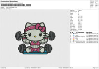 Hello Kitty Barbel Embroidery File 6 size