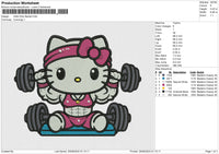 Hello Kitty Barbel Embroidery File 6 size