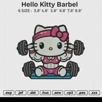 Hello Kitty Barbel Embroidery File 6 size