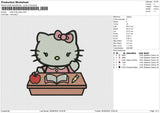 Hello Kitty Study Embroidery File 6 size