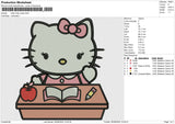 Hello Kitty Study Embroidery File 6 size