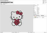 Hello Kitty XO Embroidery Files