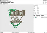 Help Restaurant Embroidery File 6 size