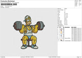 Homer gym v2 Embroidery File 6 size