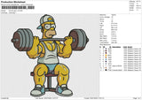 Homer gym v2 Embroidery File 6 size