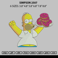 Simpson 2507 Embroidery File 6 size