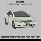 Car 1410 Embroidery File 6 sizes