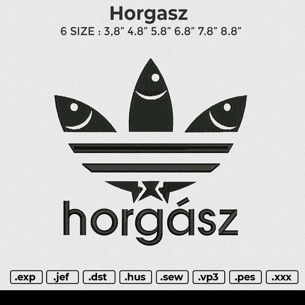 Horgasz Embroidery File 6 size