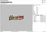 Houstontext 03 Embroidery File 6 sizes