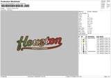 Houstontext 03 Embroidery File 6 sizes