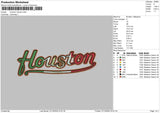 Houstontext 03 Embroidery File 6 sizes