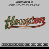 Houstontext 03 Embroidery File 6 sizes