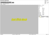 Hugh Text Embroidery File 6 sizes