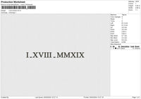 Ixviimmxix Embroidery File 6 size