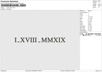 Ixviimmxix Embroidery File 6 size