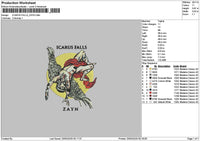 Icarustext Embroidery File 6 sizes