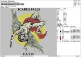 Icarustext Embroidery File 6 sizes