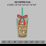Ice Coffee 0104 Embroidery File 6 sizes
