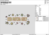 Iced Matcha Embroidery File 6 sizes