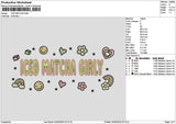 Iced Matcha Embroidery File 6 sizes