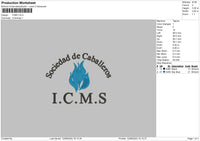 Icms Embroidery File 6 sizes