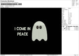Peacetext 01 Embroidery File 6 sizes