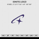 IDNITE LOGO Embroidery File 6 size